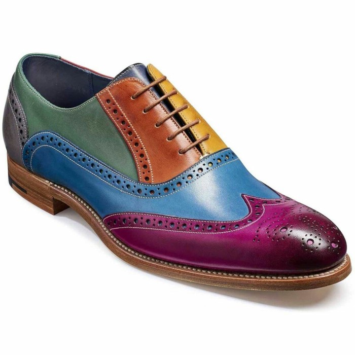 Multi color men's dress shoes