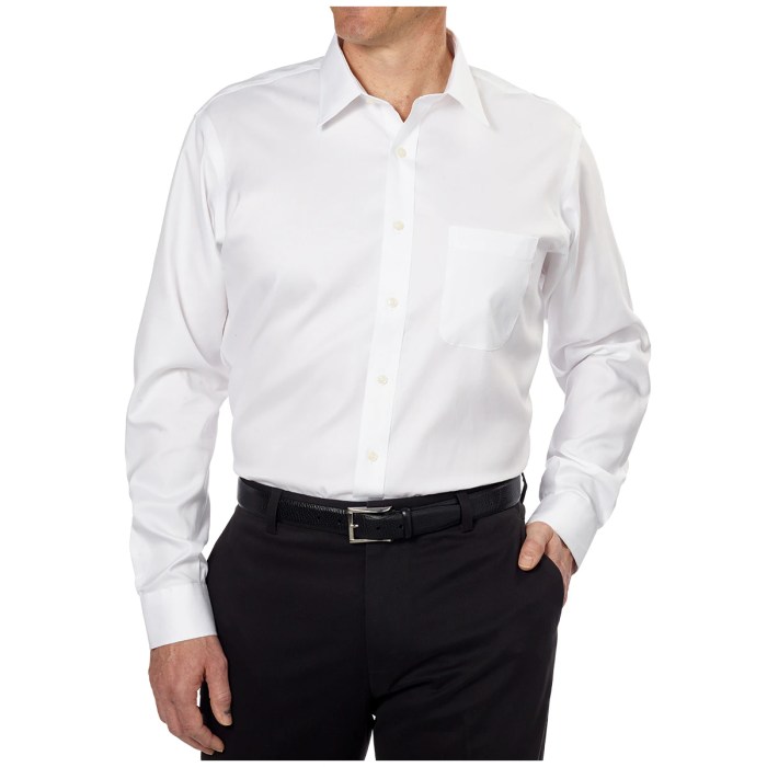 White long sleeve dress shirt men