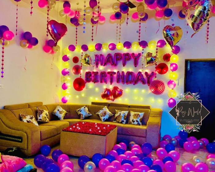 How to decorate a small room for birthday