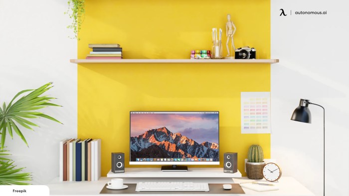 How to decorate a yellow office