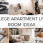 How to decorate a college apartment living room