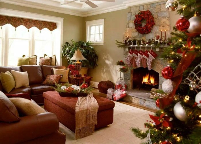 How to decorate living room during christmas