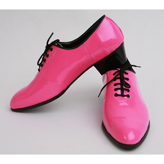 Pink and white mens dress shoes