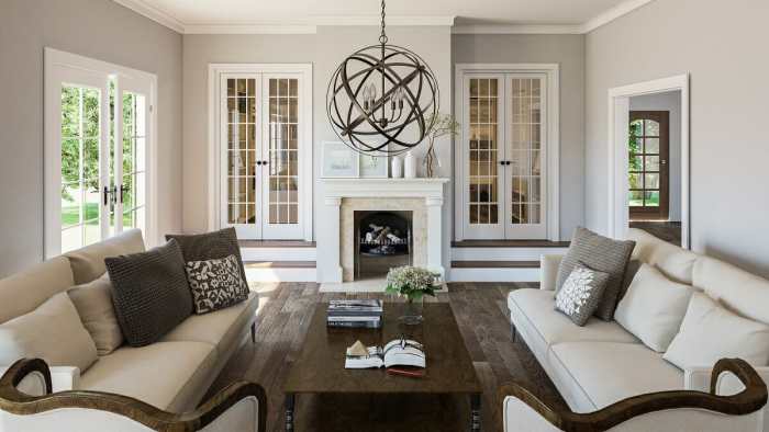 How to decorate transitional living room