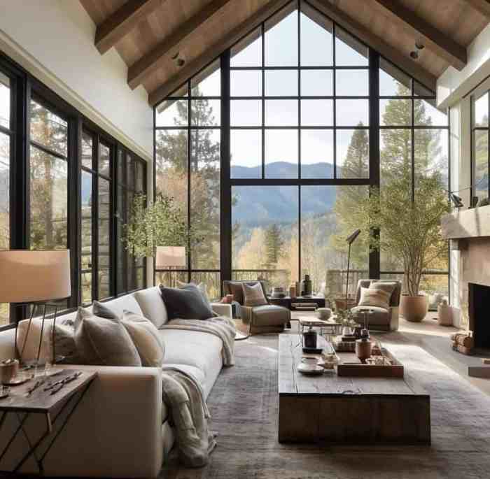 How to decorate a high ceiling living room