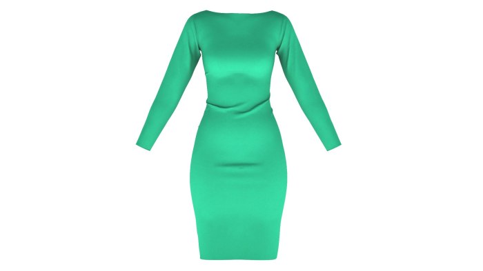 Women's green shirt dress