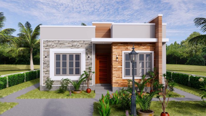 Desain teras rumah kecil tanpa tiang